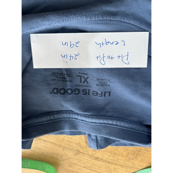 Life Is Good Mens XL Stay True Dog Graphic T Shirt Blue Crusher Tee - Picture 3 of 5